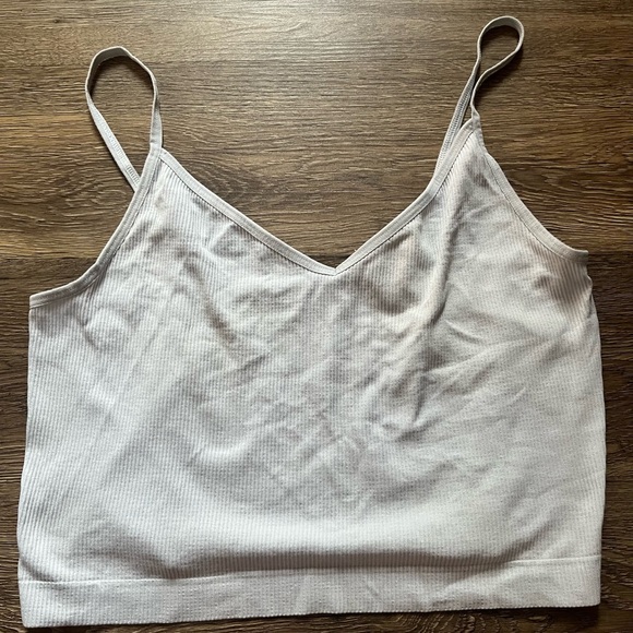 Light Blue Ribbed Tank Top - Picture 2 of 3